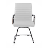 RealBiz II Modern Comfort Series Visitor LeatherPro Chair, Pure White