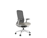 Stella Executive Ergonomic High-Back Mesh Chair with Headrest, Light Gray