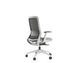 Stella Executive Ergonomic High-Back Mesh Chair with Headrest, Light Gray