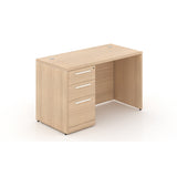 Chiarezza Rectangular Desk Shell with Laminate Modesty Panel