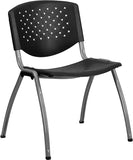 Samson Series 880 lb. Capacity Plastic Stack Chair with Titanium Gray Powder Coated Frame