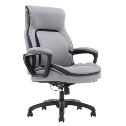 Shaquille O'NeaL Outlet Amphion Bonded Leather High-Back Executive Chair, Gray