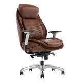 Shaquille O'Neal Outlet Zethus Bonded Leather High-Back Executive Chair, Brown