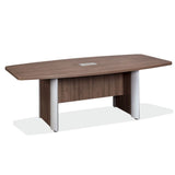 Empresario Boat Shaped Laminate Conference Table with Elliptical Style Bases