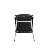 Weston Stackable Armless Visitor Chair, Mesh Back/Fabric Seat, Black
