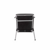 Weston Stackable Armless Visitor Chair, Mesh Back/Vinyl Seat, Black