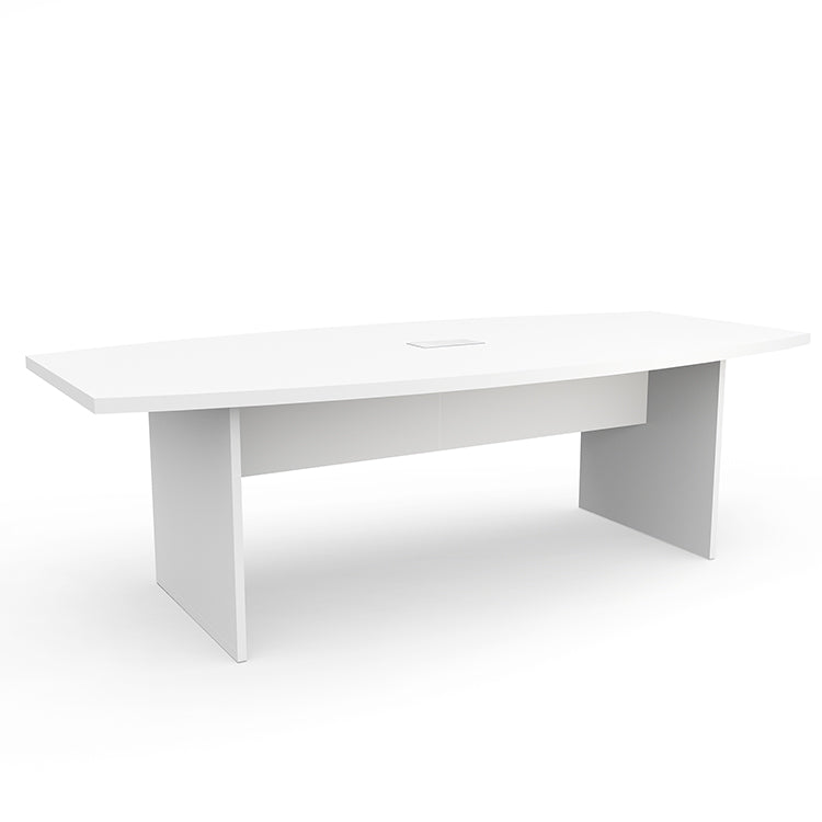Sheridan 8-Ft. Boat-Shaped Conference Table with Silver Rectangular Grommet, 94.5