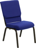 Samson Series 18.5''W Stacking Church Chair, Gold Frame