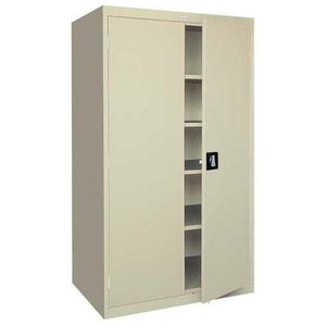 Sandusky Jumbo Steel Storage Cabinet, 72"H x 46"W x 24"D, Putty