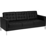 Samson Series Contemporary LeatherSoft Sofa with Stainless Steel Frame