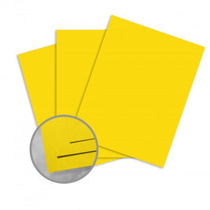 (Open Ream) Brights Cardstock Paper, 65 lbs, 8.5" x 11", Bright Yellow (Case or Ream)
