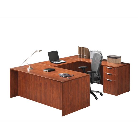 Empresario U-Shaped Desk Workstation with Box/Box/File Pedestal