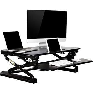 (Scratch & Dent) FlexiSpot Height-Adjustable Standing Desk Riser With Removable Keyboard Tray, 35