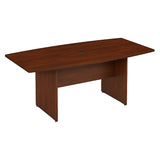 Bush Business Furniture 72W x 36D Boat Shaped Conference Table with Wood Base, Hansen Cherry