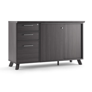 Empresario Credenza with File and Dual Box Storage and Sliding Doors