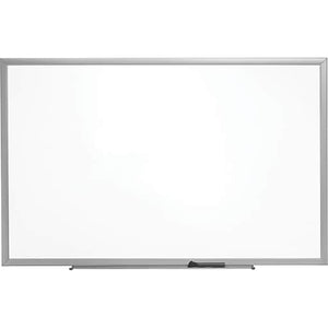 OF4S Standard Melamine Whiteboard, Aluminum Finish Frame, 6'W x 4'H