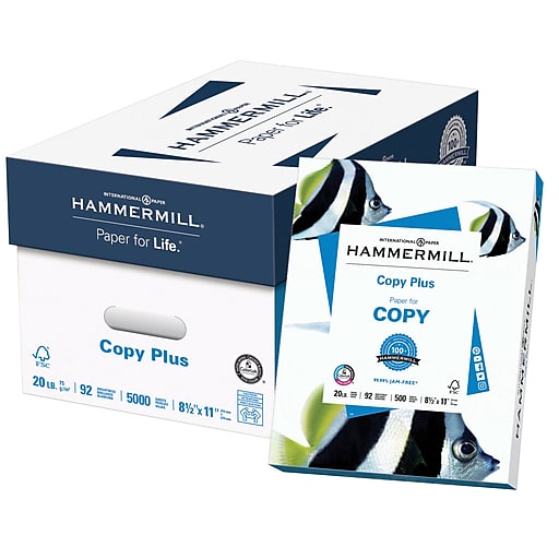 Hammermill Multi-Purpose Outlet Copy Paper, 8 1/2'' x 11'', 92 brightness, 20-lb., White, 10-reams/Case (assorted Hammermill brands inside case)