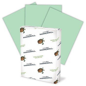 Hammermill Colors Multipurpose Paper, 20 lbs, 8.5" x 11", Pastel Green (Case or Ream)