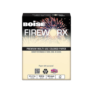 Boise FIREWORX Premium Paper, 20 lbs, 8.5" x 11", Flashing Ivory (Case or Ream)
