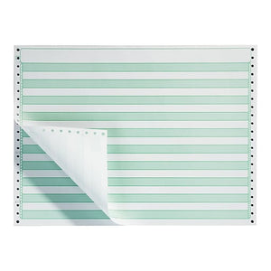 Green Bar Computer Paper, 14.875" x 11", 18 lbs., 100 Brightness, 2800/Carton