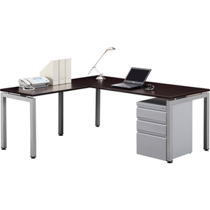 Lucid L-Shaped Desk with File Drawers