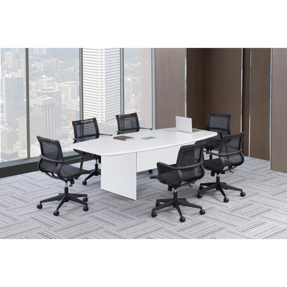 Lucid Systems Modern 8-Ft. Boat Shaped Conference Table
